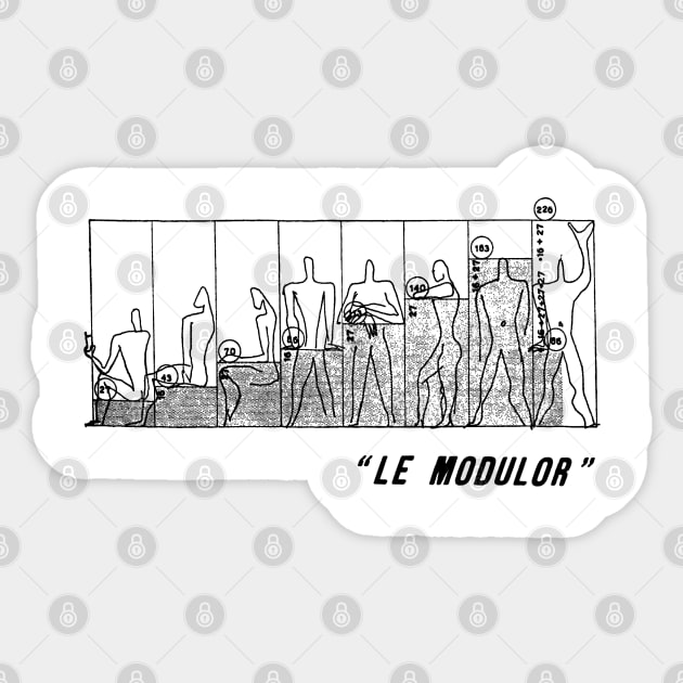 Le Modulor by Le Corbusier Sticker by RunningKruger